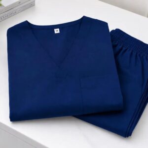 Scrub Azul Marinho de Microfibra com Elastano, Unissex