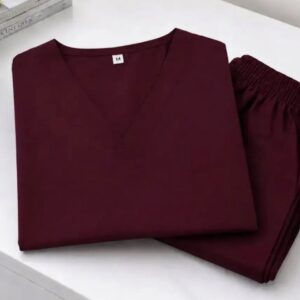 Scrub Bordo de Microfibra com Elastano, Unissex
